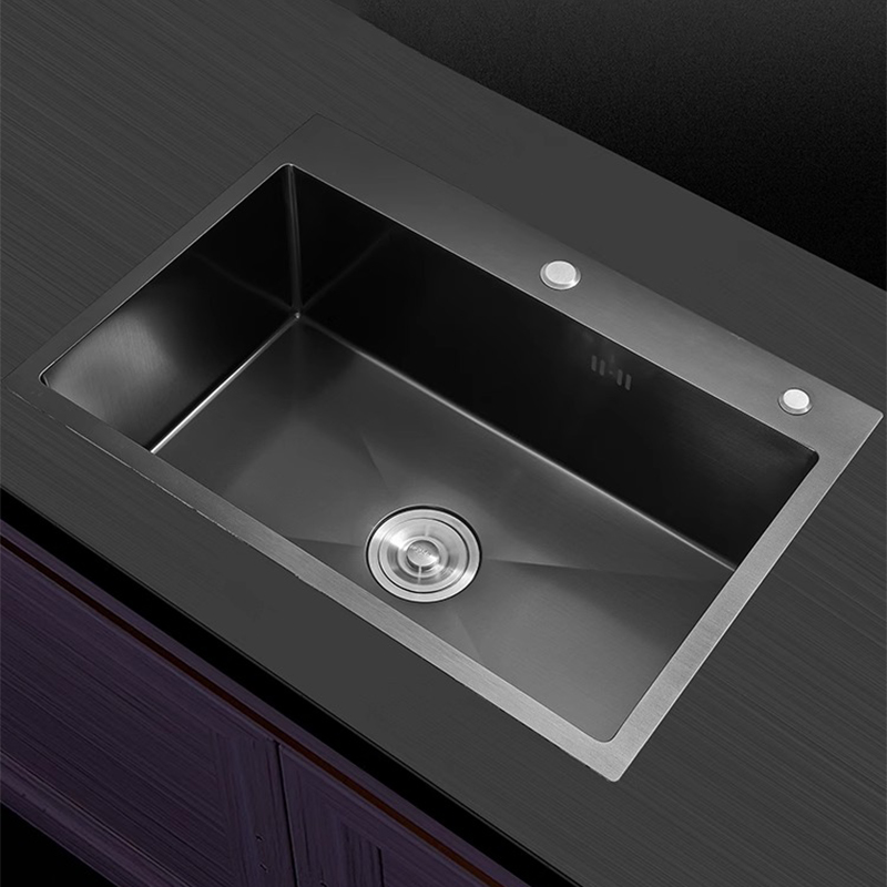 Fabricated stainless steel commercial sink
